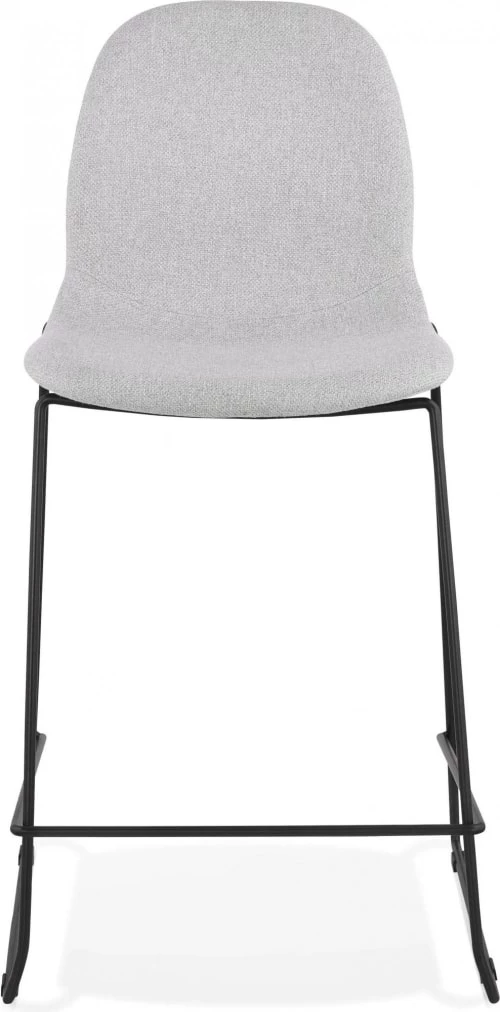 Kokoon Design Chaises Et Tabourets De Bar Tabouret De Bar En Tissu Gris Clair Et Métal Noir H112cm 4 Kokoon Design Chaises Et Tabourets De Bar Tabouret De Bar En Tissu Gris Clair Et Métal Noir H112cm – Image 2