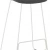 Kokoon Design Chaises Et Tabourets De Bar Tabouret De Bar En Tissu Gris Et Métal Blanc H95cm -Bancs Soldes tabouret de bar en tissu gris et metal blanc h95cm