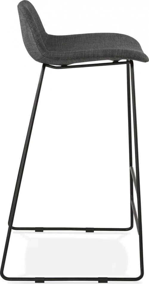Kokoon Design Chaises Et Tabourets De Bar Tabouret De Bar En Tissu Gris Et Métal Noir H95cm 5 Kokoon Design Chaises Et Tabourets De Bar Tabouret De Bar En Tissu Gris Et Métal Noir H95cm – Image 3