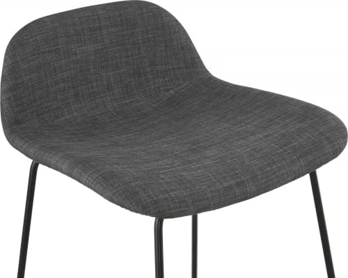 Kokoon Design Chaises Et Tabourets De Bar Tabouret De Bar En Tissu Gris Et Métal Noir H95cm 8 Kokoon Design Chaises Et Tabourets De Bar Tabouret De Bar En Tissu Gris Et Métal Noir H95cm – Image 6