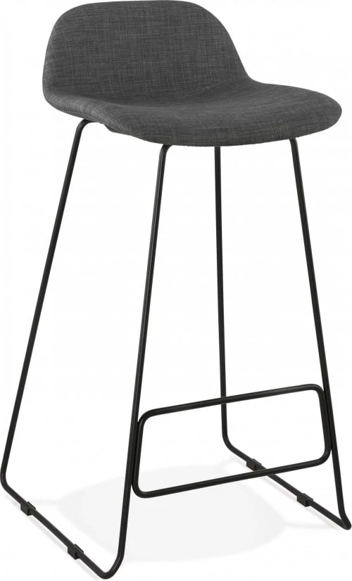 Kokoon Design Chaises Et Tabourets De Bar Tabouret De Bar En Tissu Gris Et Métal Noir H95cm 3 Kokoon Design Chaises Et Tabourets De Bar Tabouret De Bar En Tissu Gris Et Métal Noir H95cm