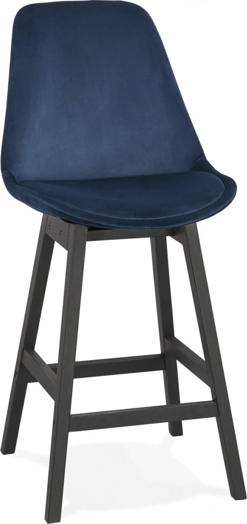 Kokoon Design Chaises Et Tabourets De Bar Tabouret De Bar En Velour Bleu Et Bois Noir H103cm 3 Kokoon Design Chaises Et Tabourets De Bar Tabouret De Bar En Velour Bleu Et Bois Noir H103cm