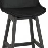 Kokoon Design Chaises Et Tabourets De Bar Tabouret De Bar En Velour Noir Et Bois Noir H103cm -Bancs Soldes tabouret de bar en velour noir et bois noir h103cm