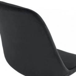 Kokoon Design Chaises Et Tabourets De Bar Tabouret De Bar En Velour Noir Et Bois Noir H103cm -Bancs Soldes tabouret de bar en velour noir et bois noir h103cm 2