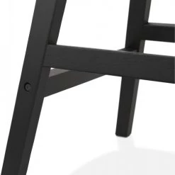 Kokoon Design Chaises Et Tabourets De Bar Tabouret De Bar En Velour Noir Et Bois Noir H103cm -Bancs Soldes tabouret de bar en velour noir et bois noir h103cm 4