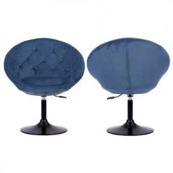 Happy Garden Chaises Et Tabourets De Bar Tabouret De Bar En Velours Bleu -Bancs Soldes tabouret de bar en velours bleu 15