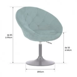 Happy Garden Chaises Et Tabourets De Bar Tabouret De Bar En Velours Bleu -Bancs Soldes tabouret de bar en velours bleu 16