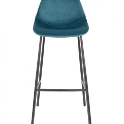 Dutchbone Chaises Et Tabourets De Bar Tabouret De Bar En Velours Bleu