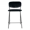 Meubles & Design Chaises Et Tabourets De Bar Tabouret De Bar En Velours Et Pieds Métal Noirs -Bancs Soldes tabouret de bar en velours et pieds metal noirs