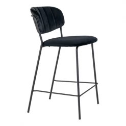 Meubles & Design Chaises Et Tabourets De Bar Tabouret De Bar En Velours Et Pieds Métal Noirs 8 Meubles & Design Chaises Et Tabourets De Bar Tabouret De Bar En Velours Et Pieds Métal Noirs -Bancs Soldes tabouret de bar en velours et pieds metal noirs 2