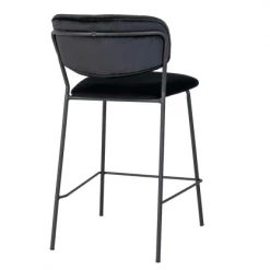 Meubles & Design Chaises Et Tabourets De Bar Tabouret De Bar En Velours Et Pieds Métal Noirs 9 Meubles & Design Chaises Et Tabourets De Bar Tabouret De Bar En Velours Et Pieds Métal Noirs -Bancs Soldes tabouret de bar en velours et pieds metal noirs 3
