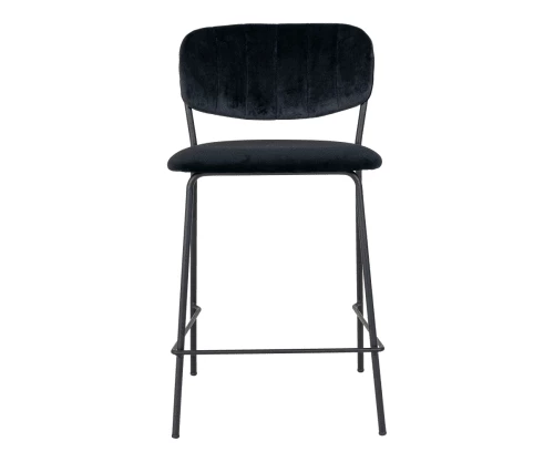 Meubles & Design Chaises Et Tabourets De Bar Tabouret De Bar En Velours Et Pieds Métal Noirs 3 Meubles & Design Chaises Et Tabourets De Bar Tabouret De Bar En Velours Et Pieds Métal Noirs