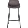 Dutchbone Chaises Et Tabourets De Bar Tabouret De Bar En Velours Gris
