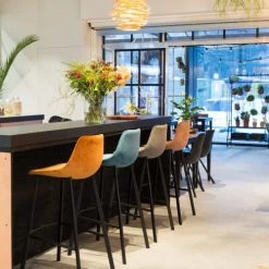 Dutchbone Chaises Et Tabourets De Bar Tabouret De Bar En Velours Gris -Bancs Soldes tabouret de bar en velours gris 20