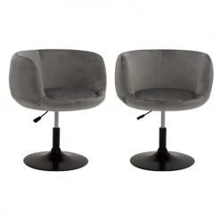 Happy Garden Chaises Et Tabourets De Bar Tabouret De Bar En Velours Gris -Bancs Soldes tabouret de bar en velours gris 8