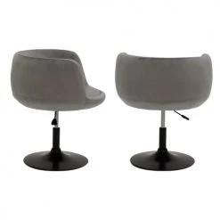 Happy Garden Chaises Et Tabourets De Bar Tabouret De Bar En Velours Gris -Bancs Soldes tabouret de bar en velours gris 9