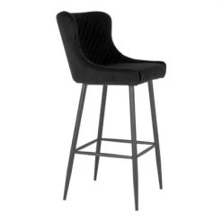 Meubles & Design Chaises Et Tabourets De Bar Tabouret De Bar En Velours Matelassé Noir 8 Meubles & Design Chaises Et Tabourets De Bar Tabouret De Bar En Velours Matelassé Noir -Bancs Soldes tabouret de bar en velours matelasse noir 2