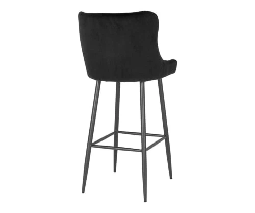 Meubles & Design Chaises Et Tabourets De Bar Tabouret De Bar En Velours Matelassé Noir 6 Meubles & Design Chaises Et Tabourets De Bar Tabouret De Bar En Velours Matelassé Noir – Image 4