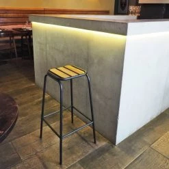 Decoclico Factory Chaises Et Tabourets De Bar Tabouret De Bar Esprit Industriel Noir -Bancs Soldes tabouret de bar esprit industriel noir 2