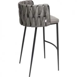 Kare Design Chaises Et Tabourets De Bar Tabouret De Bar Gris Et Acier -Bancs Soldes tabouret de bar gris et acier 2