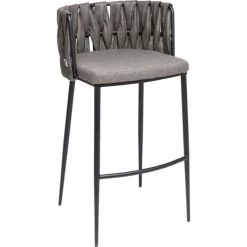Kare Design Chaises Et Tabourets De Bar Tabouret De Bar Gris Et Acier -Bancs Soldes tabouret de bar gris et acier 5