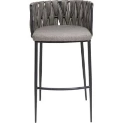 Kare Design Chaises Et Tabourets De Bar Tabouret De Bar Gris Et Acier -Bancs Soldes tabouret de bar gris et acier 6
