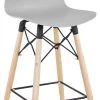 Kokoon Design Chaises Et Tabourets De Bar Tabouret De Bar Gris Et Bois Naturel H108cm -Bancs Soldes tabouret de bar gris et bois naturel h108cm