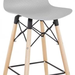 Kokoon Design Chaises Et Tabourets De Bar Tabouret De Bar Gris Et Bois Naturel H108cm