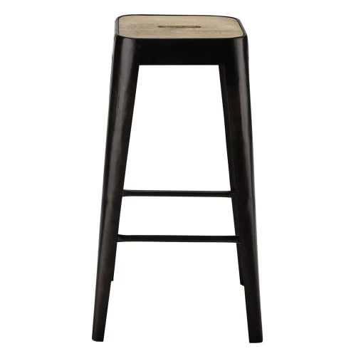 Maisons Du Monde Chaises Et Tabourets De Bar Tabouret De Bar Indus En Manguier Et Métal H69 4 Maisons Du Monde Chaises Et Tabourets De Bar Tabouret De Bar Indus En Manguier Et Métal H69 – Image 2