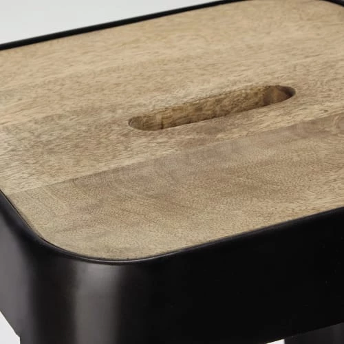 Maisons Du Monde Chaises Et Tabourets De Bar Tabouret De Bar Indus En Manguier Et Métal H69 5 Maisons Du Monde Chaises Et Tabourets De Bar Tabouret De Bar Indus En Manguier Et Métal H69 – Image 3
