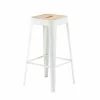 Maisons Du Monde Chaises Et Tabourets De Bar Tabouret De Bar Indus En Métal Blanc -Bancs Soldes tabouret de bar indus en metal blanc 1000 4 1 174866 1
