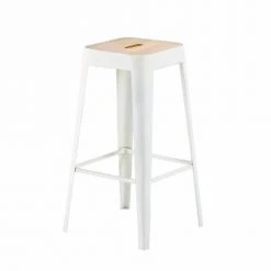 Maisons Du Monde Chaises Et Tabourets De Bar Tabouret De Bar Indus En Métal Blanc