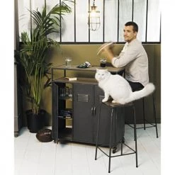 Maisons Du Monde Chaises Et Tabourets De Bar Tabouret De Bar Indus En Sapin Et Métal H69 -Bancs Soldes tabouret de bar indus en sapin et metal h69 1000 14 30 138938 3