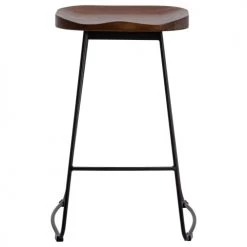 Moloo Chaises Et Tabourets De Bar Tabouret De Bar Industriel Anthracite Mat/noyer Pieds Métal Mat(x2) -Bancs Soldes tabouret de bar industriel anthracite mat noyer pieds metal mat x2 4
