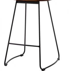 Moloo Chaises Et Tabourets De Bar Tabouret De Bar Industriel Anthracite Mat/noyer Pieds Métal Mat(x2) -Bancs Soldes tabouret de bar industriel anthracite mat noyer pieds metal mat x2 5