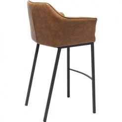 Kare Design Chaises Et Tabourets De Bar Tabouret De Bar Marron Et Acier -Bancs Soldes tabouret de bar marron et acier 1