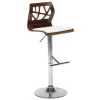 Beliani Chaises Et Tabourets De Bar Tabouret De Bar Marron Et Blanc