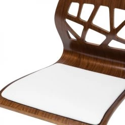 Beliani Chaises Et Tabourets De Bar Tabouret De Bar Marron Et Blanc -Bancs Soldes tabouret de bar marron et blanc 5