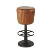 Maisons Du Monde Chaises Et Tabourets De Bar Tabouret De Bar Matelassé En Cuir De Buffle Marron Et Métal Noir H78 -Bancs Soldes tabouret de bar matelasse en cuir de buffle marron et metal noir h78 1000 15 23 199119 1
