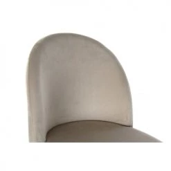 Wadiga Chaises Et Tabourets De Bar Tabouret De Bar Métal Noir Et Assise Velours Beige -Bancs Soldes tabouret de bar metal noir et assise velours beige 4