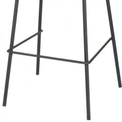 Wadiga Chaises Et Tabourets De Bar Tabouret De Bar Métal Noir Et Assise Velours Bleu -Bancs Soldes tabouret de bar metal noir et assise velours bleu 2