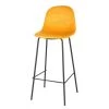 Wadiga Chaises Et Tabourets De Bar Tabouret De Bar Métal Noir Et Assise Velours Jaune -Bancs Soldes tabouret de bar metal noir et assise velours jaune 1