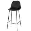 Urban Living Chaises Et Tabourets De Bar Tabouret De Bar Métal Noir Et Assise Velours Noir - 47x43x105cm -Bancs Soldes tabouret de bar metal noir et assise velours noir 47x43x105cm