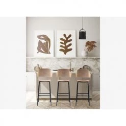 Artecosy Chaises Et Tabourets De Bar Tabouret De Bar Métal Noir Et Bois Beige -Bancs Soldes tabouret de bar metal noir et bois beige 2