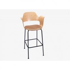 Artecosy Chaises Et Tabourets De Bar Tabouret De Bar Métal Noir Et Bois Beige -Bancs Soldes tabouret de bar metal noir et bois beige 3