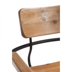 LANADECO Chaises Et Tabourets De Bar Tabouret De Bar Métal Noir Et Bois Naturel H111cm -Bancs Soldes tabouret de bar metal noir et bois naturel h111cm 5