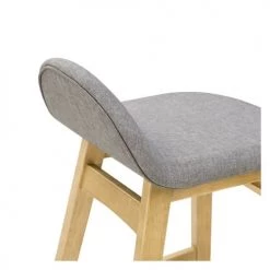 Rendez Vous Déco Chaises Et Tabourets De Bar Tabouret De Bar Mi-hauteur 64 Cm En Tissu Gris (lot De 2) -Bancs Soldes tabouret de bar mi hauteur 64 cm en tissu gris lot de 2 2
