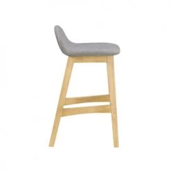 Rendez Vous Déco Chaises Et Tabourets De Bar Tabouret De Bar Mi-hauteur 64 Cm En Tissu Gris (lot De 2) -Bancs Soldes tabouret de bar mi hauteur 64 cm en tissu gris lot de 2 3