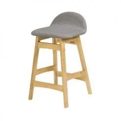 Rendez Vous Déco Chaises Et Tabourets De Bar Tabouret De Bar Mi-hauteur 64 Cm En Tissu Gris (lot De 2) -Bancs Soldes tabouret de bar mi hauteur 64 cm en tissu gris lot de 2 5