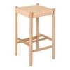 Rendez Vous Déco Chaises Et Tabourets De Bar Tabouret De Bar Mi-hauteur 65 Cm En Tressage Et Bois -Bancs Soldes tabouret de bar mi hauteur 65 cm en tressage et bois